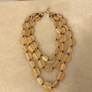 Zara gold and black layered necklace.